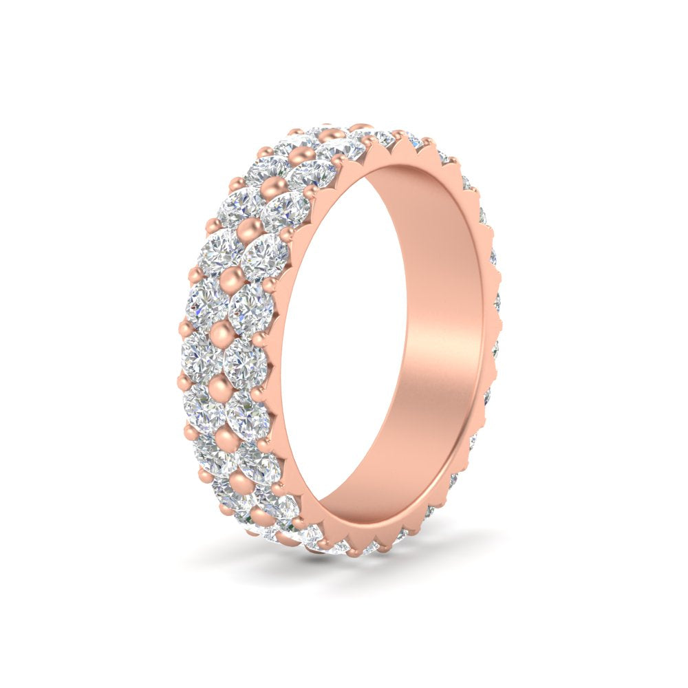 Double Row Lab Diamond Eternity Band Ring