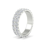 Load image into Gallery viewer, Double Row Lab Diamond Eternity Band Ring

