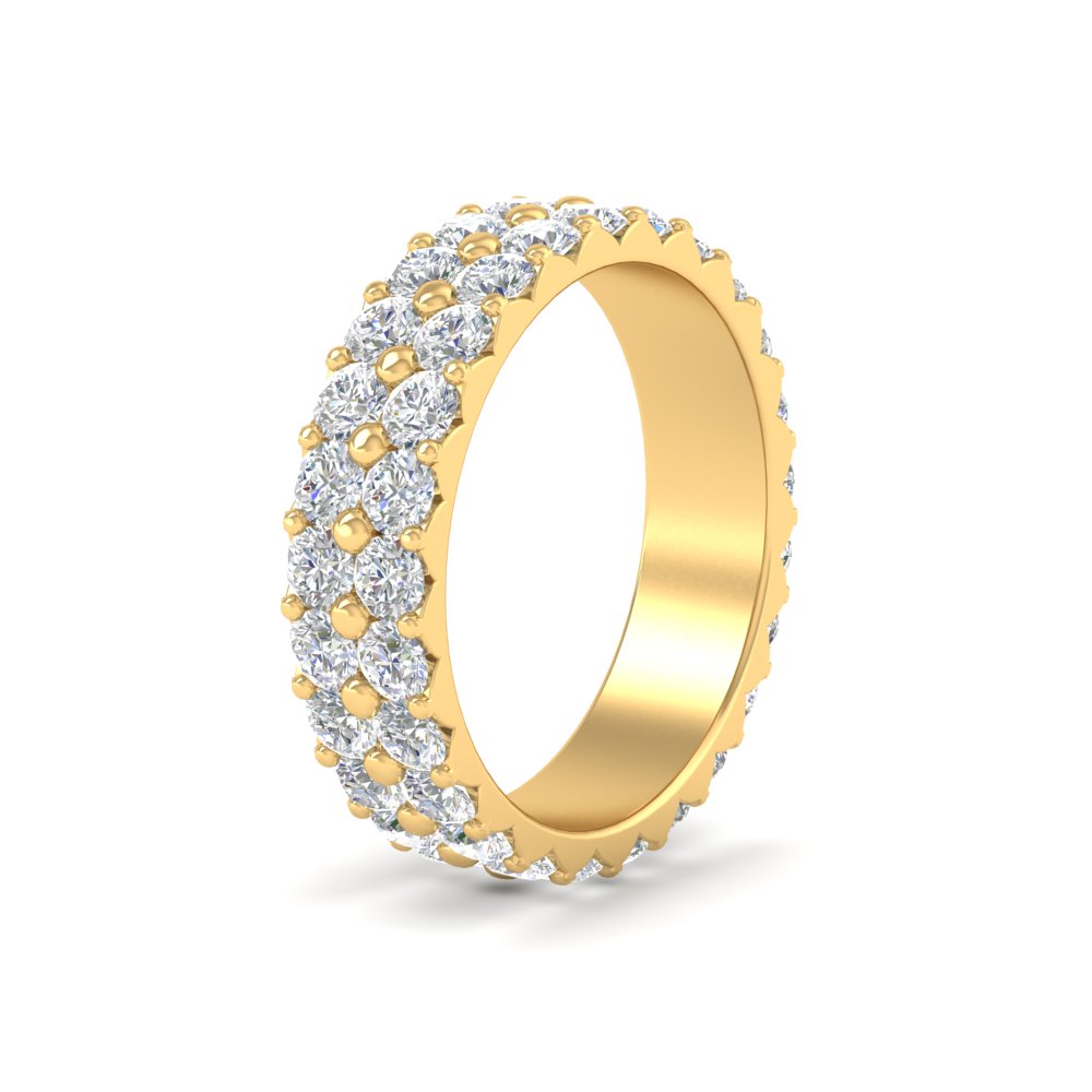 Double Row Lab Diamond Eternity Band Ring