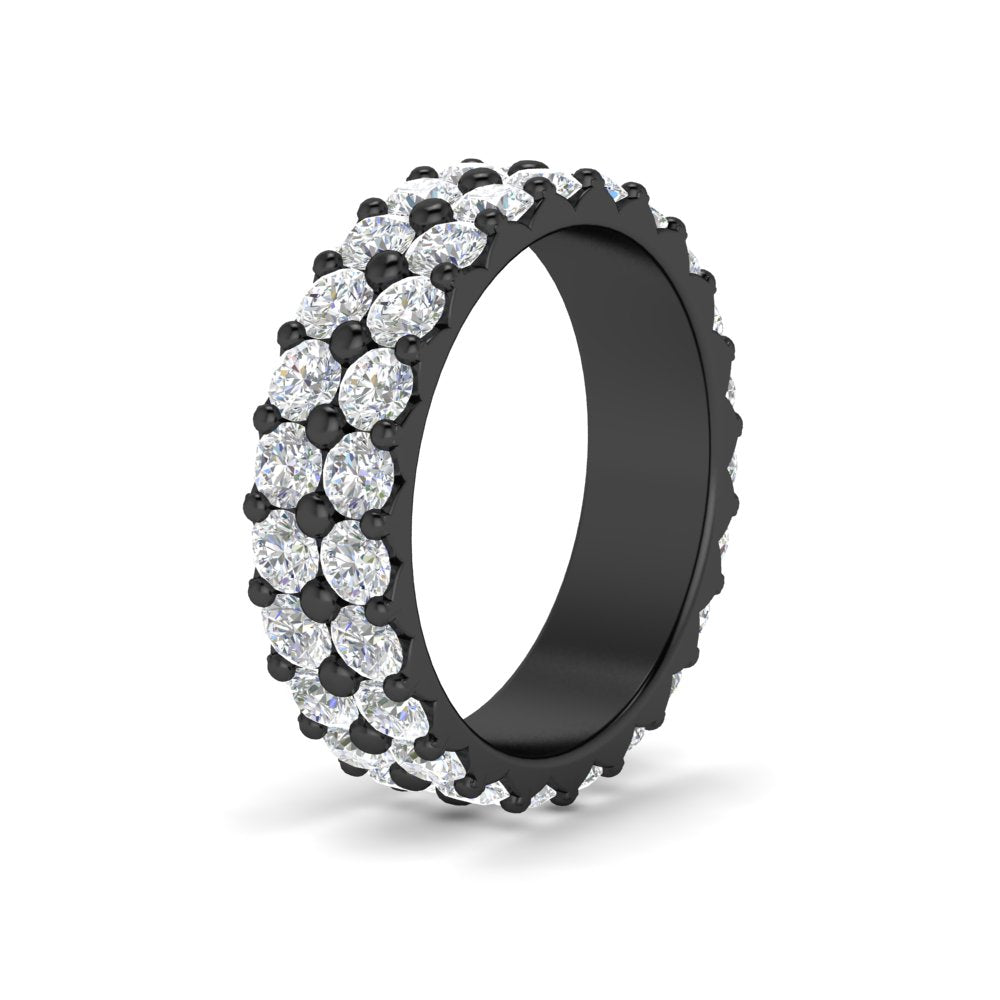 Double Row Lab Diamond Eternity Band Ring