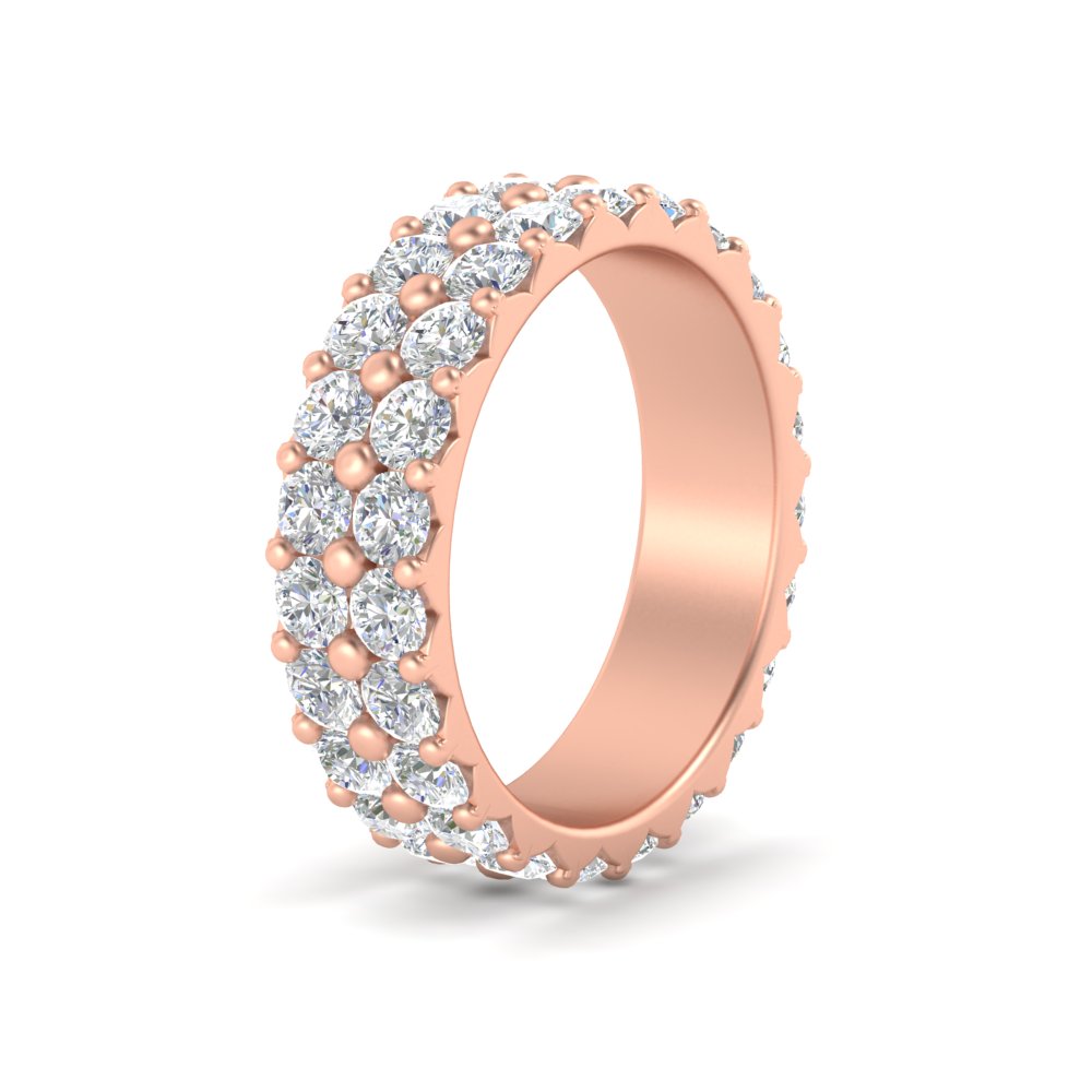 Double Row Lab Diamond Eternity Band Ring