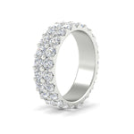 Load image into Gallery viewer, Double Row Lab Diamond Eternity Band Ring
