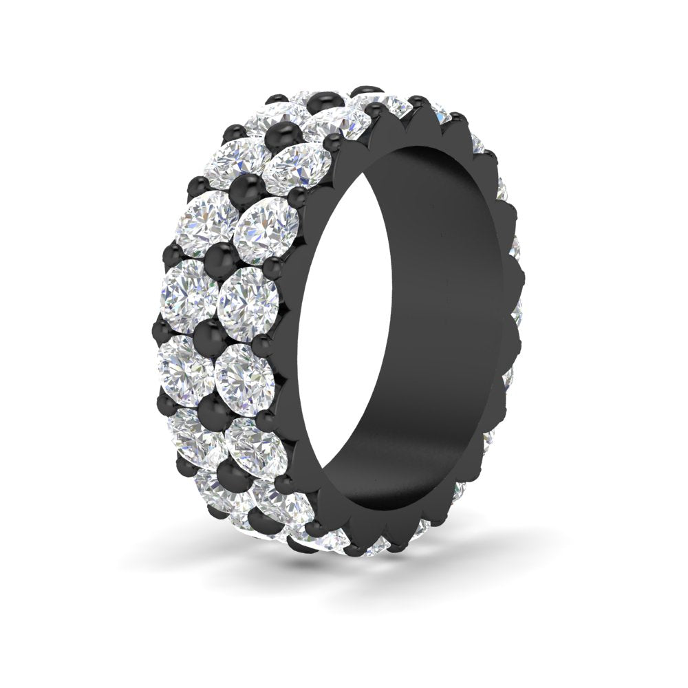 Double Row Lab Diamond Eternity Band Ring