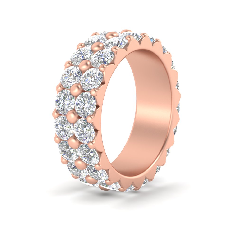 Double Row Lab Diamond Eternity Band Ring