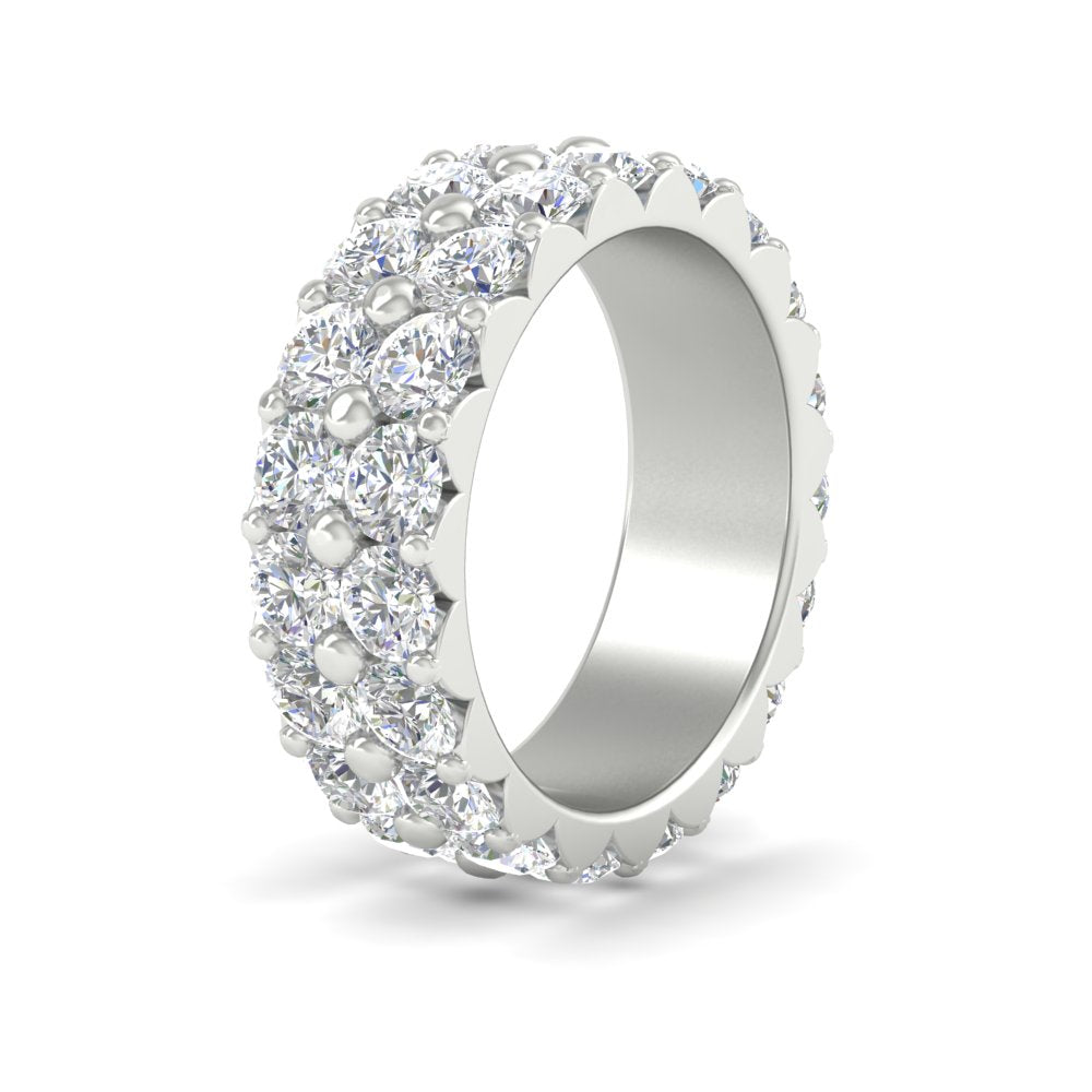 Double Row Lab Diamond Eternity Band Ring