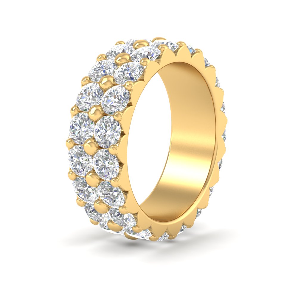 Double Row Lab Diamond Eternity Band Ring