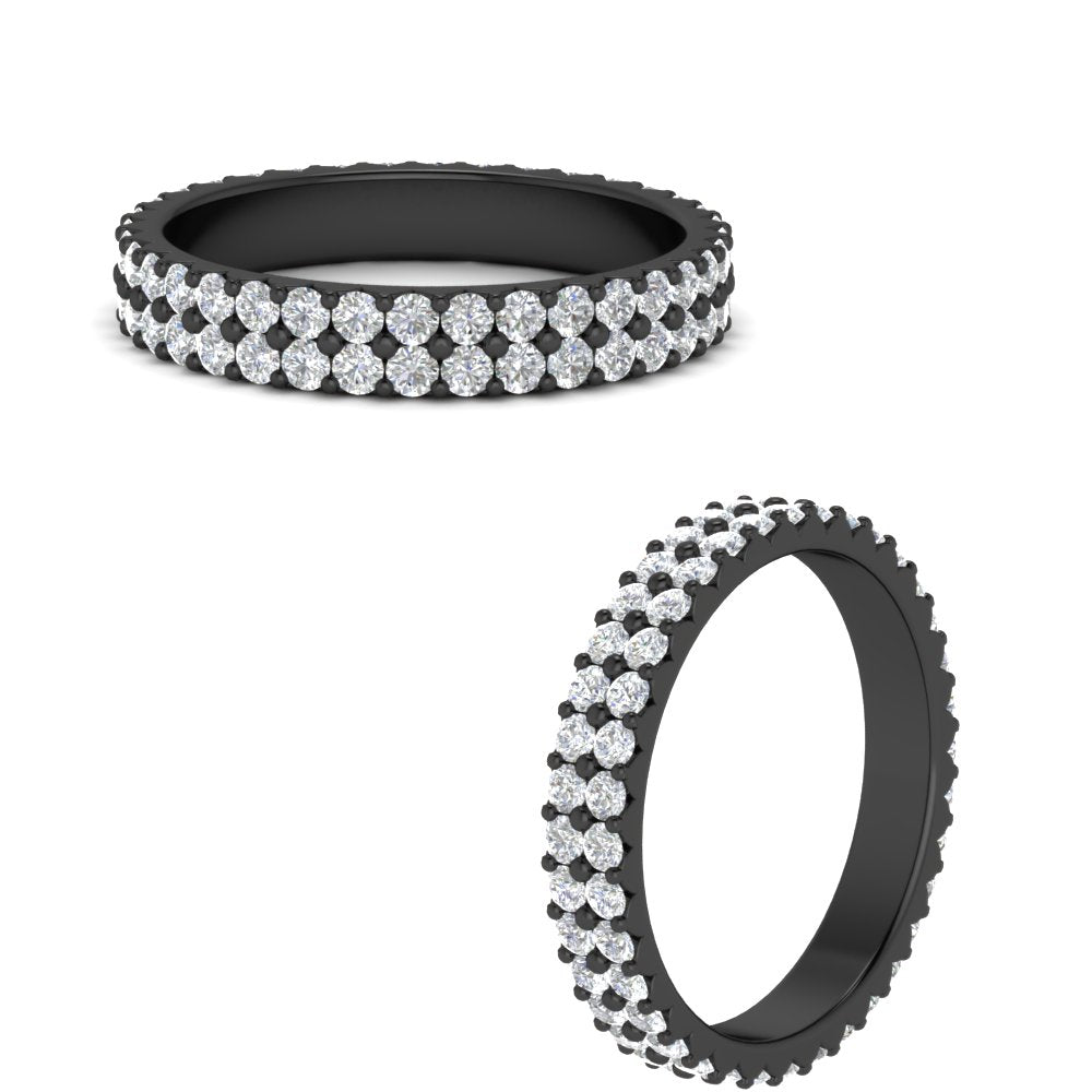 Double Row Lab Diamond Eternity Band Ring