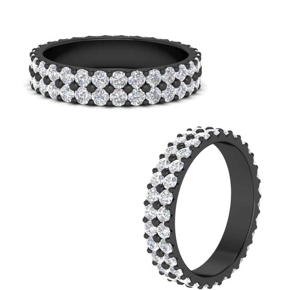Double Row Lab Diamond Eternity Band Ring