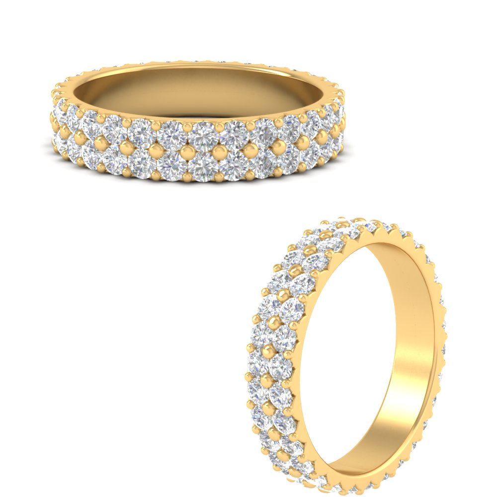 Double Row Lab Diamond Eternity Band Ring