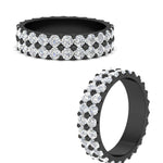 Load image into Gallery viewer, Double Row Lab Diamond Eternity Band Ring
