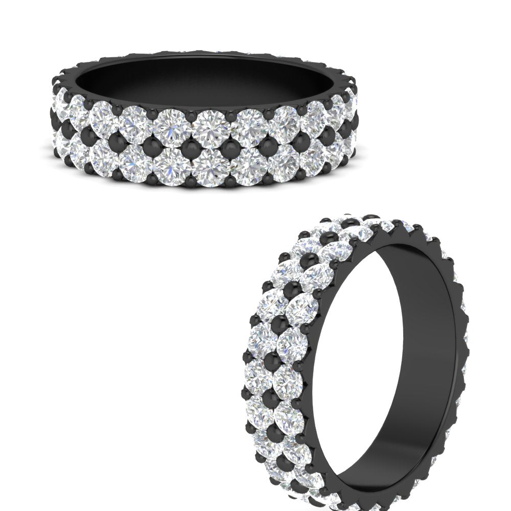 Double Row Lab Diamond Eternity Band Ring