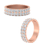 Load image into Gallery viewer, Double Row Lab Diamond Eternity Band Ring
