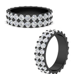 Load image into Gallery viewer, Double Row Lab Diamond Eternity Band Ring
