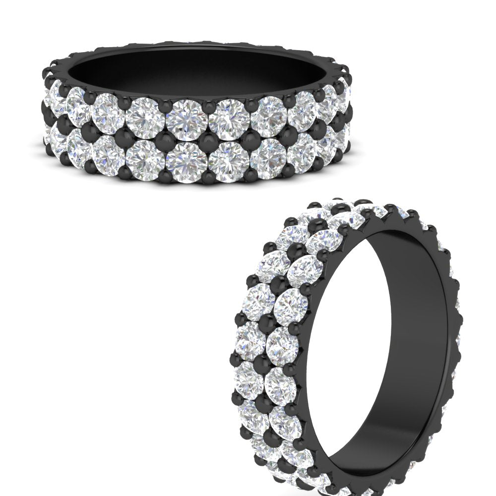 Double Row Lab Diamond Eternity Band Ring