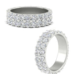 Load image into Gallery viewer, Double Row Lab Diamond Eternity Band Ring
