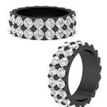 Load image into Gallery viewer, Double Row Lab Diamond Eternity Band Ring
