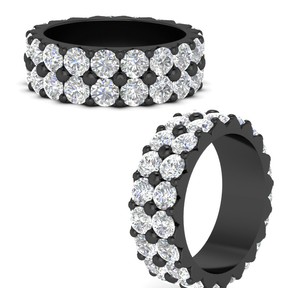 Double Row Lab Diamond Eternity Band Ring