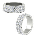 Load image into Gallery viewer, Double Row Lab Diamond Eternity Band Ring
