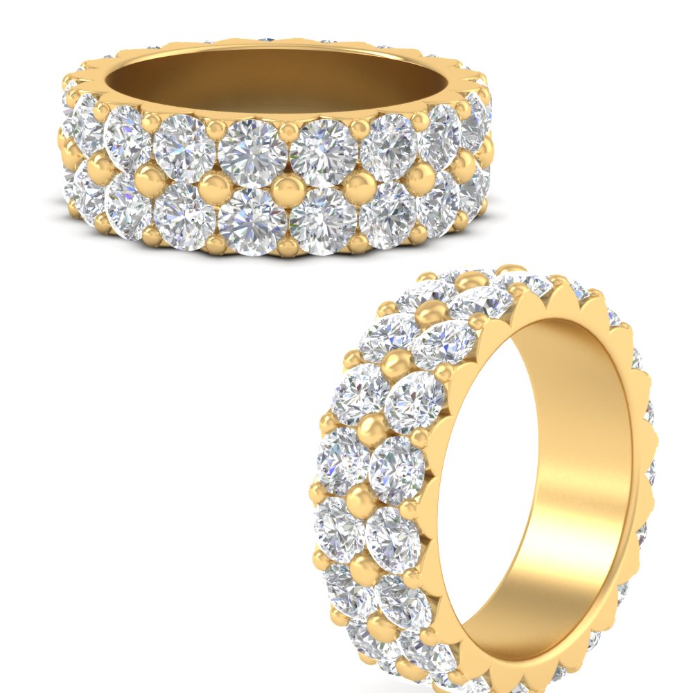 Double Row Lab Diamond Eternity Band Ring