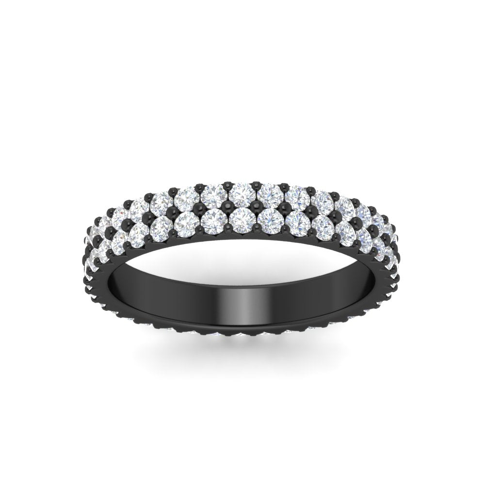 Double Row Lab Diamond Eternity Band Ring