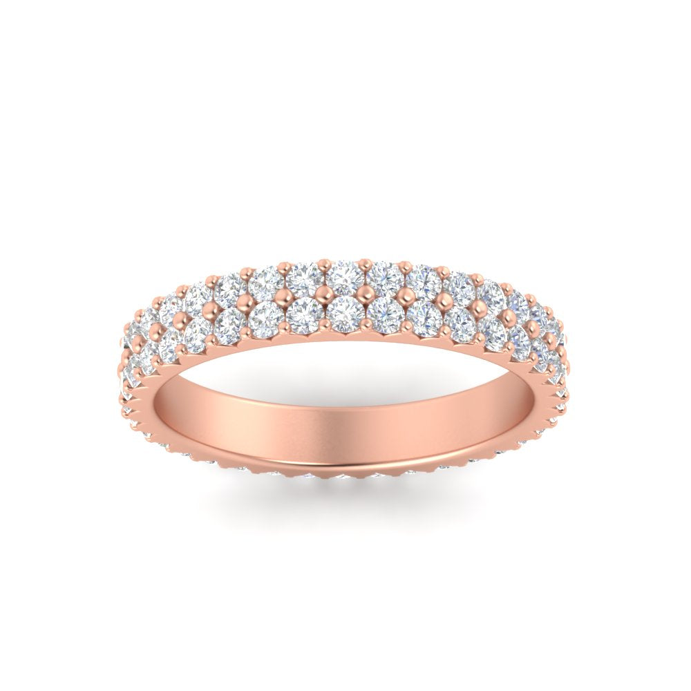 Double Row Lab Diamond Eternity Band Ring