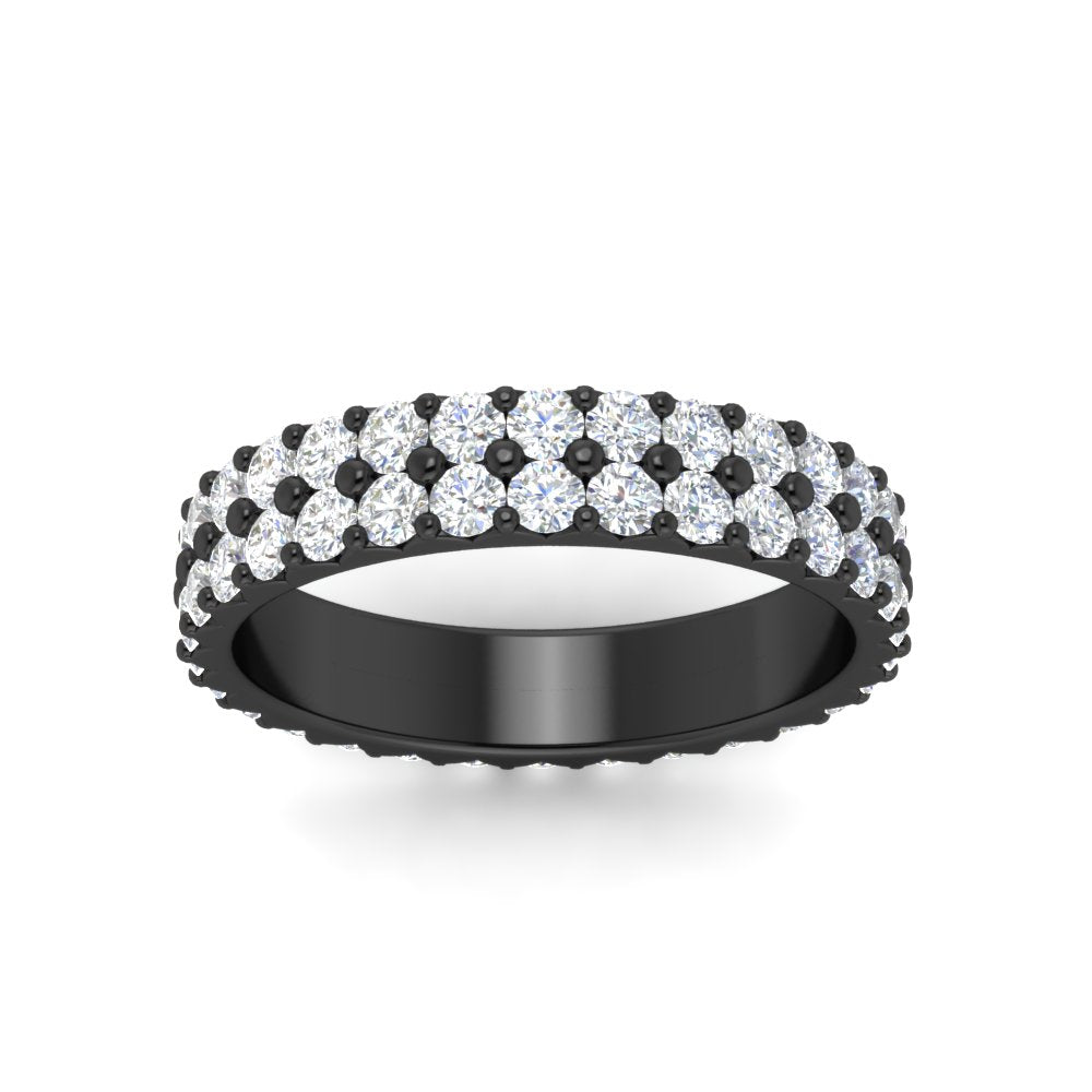 Double Row Lab Diamond Eternity Band Ring