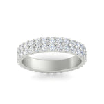 Load image into Gallery viewer, Double Row Lab Diamond Eternity Band Ring
