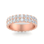Load image into Gallery viewer, Double Row Lab Diamond Eternity Band Ring
