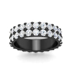 Load image into Gallery viewer, Double Row Lab Diamond Eternity Band Ring
