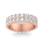 Load image into Gallery viewer, Double Row Lab Diamond Eternity Band Ring
