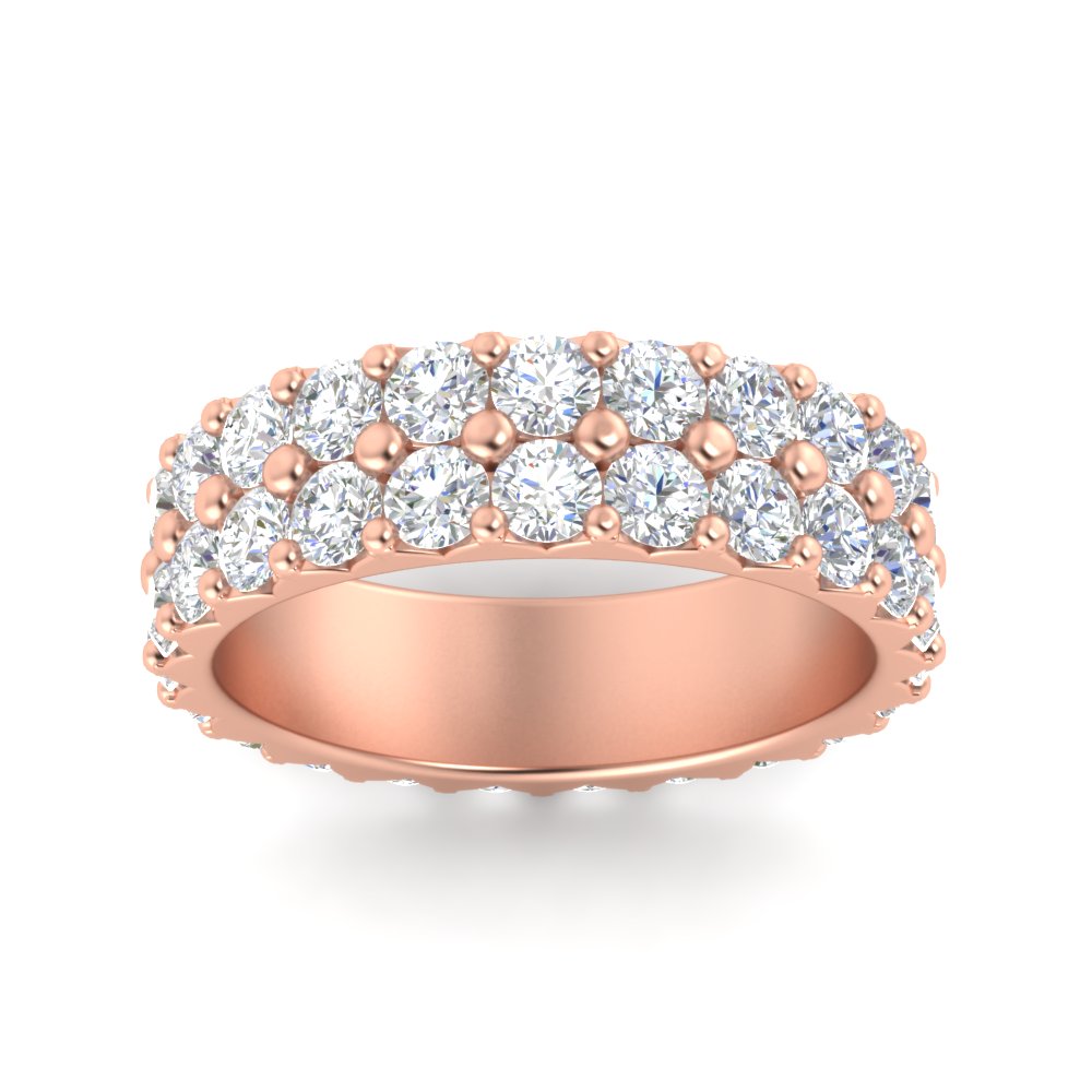 Double Row Lab Diamond Eternity Band Ring
