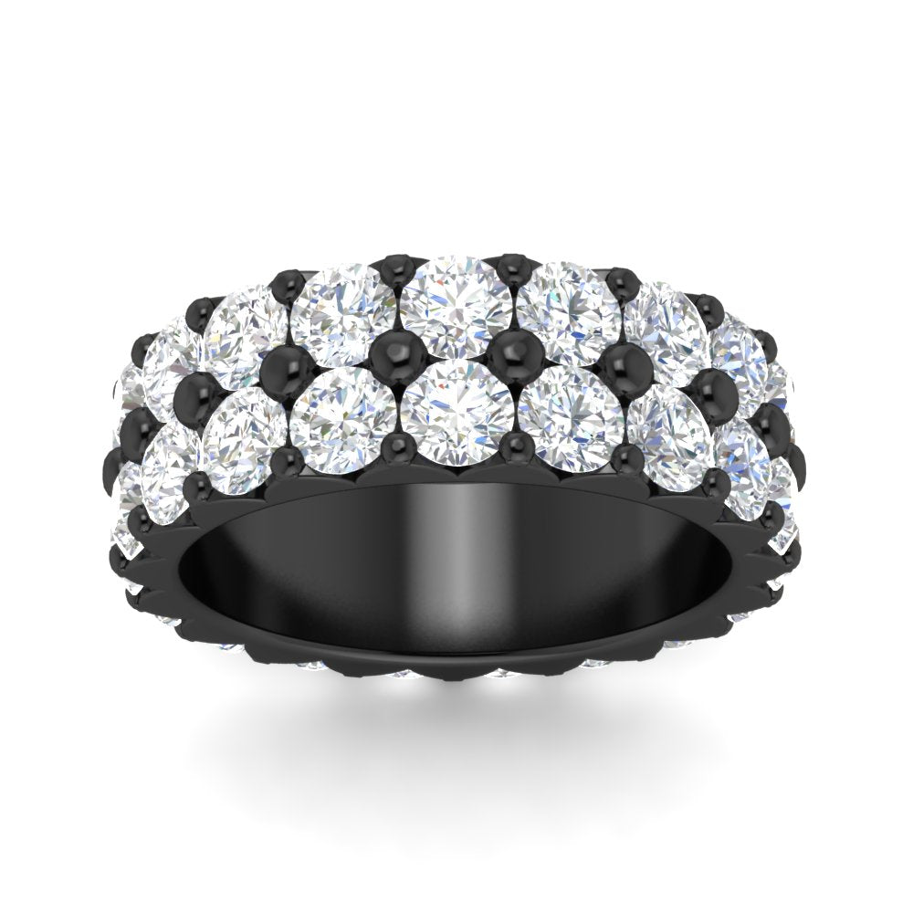 Double Row Lab Diamond Eternity Band Ring