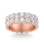 Load image into Gallery viewer, Double Row Lab Diamond Eternity Band Ring

