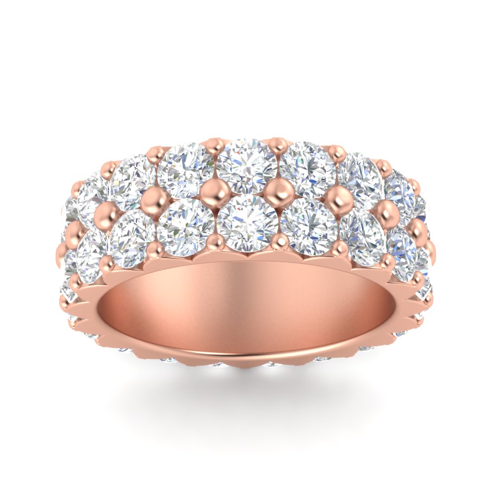 Double Row Lab Diamond Eternity Band Ring