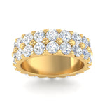 Load image into Gallery viewer, Double Row Lab Diamond Eternity Band Ring
