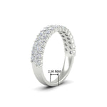 Load image into Gallery viewer, 0.93 Ct. Two Row Round Diamond Half Eternity Ring 14K Gold
