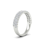 Load image into Gallery viewer, 0.93 Ct. Two Row Round Diamond Half Eternity Ring 14K Gold
