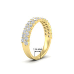 Load image into Gallery viewer, 0.93 Ct. Two Row Round Diamond Half Eternity Ring 14K Gold

