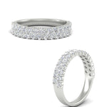 Load image into Gallery viewer, 0.93 Ct. Two Row Round Diamond Half Eternity Ring 14K Gold
