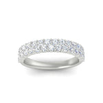 Load image into Gallery viewer, 0.93 Ct. Two Row Round Diamond Half Eternity Ring 14K Gold

