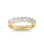 Load image into Gallery viewer, 0.93 Ct. Two Row Round Diamond Half Eternity Ring 14K Gold
