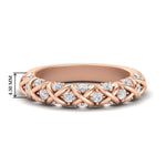 Load image into Gallery viewer, XOXO Half Eternity 0.60 Ct. Round Diamond Wedding Band 14K Gold

