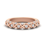 Load image into Gallery viewer, XOXO Half Eternity 0.60 Ct. Round Diamond Wedding Band 14K Gold
