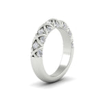 Load image into Gallery viewer, XOXO Half Eternity 0.60 Ct. Round Diamond Wedding Band 14K Gold
