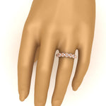 Load image into Gallery viewer, XOXO Half Eternity 0.60 Ct. Round Diamond Wedding Band 14K Gold
