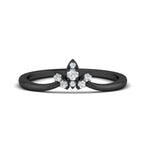 Load image into Gallery viewer, Floral Chevron 0.10 Ct. Round Diamond Anniversary Band 14K Gold
