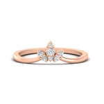 Load image into Gallery viewer, Floral Chevron 0.10 Ct. Round Diamond Anniversary Band 14K Gold
