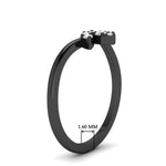 Load image into Gallery viewer, Floral Chevron 0.10 Ct. Round Diamond Anniversary Band 14K Gold
