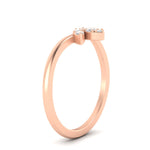 Load image into Gallery viewer, Floral Chevron 0.10 Ct. Round Diamond Anniversary Band 14K Gold
