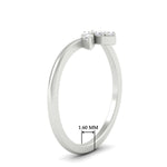 Load image into Gallery viewer, Floral Chevron 0.10 Ct. Round Diamond Anniversary Band 14K Gold
